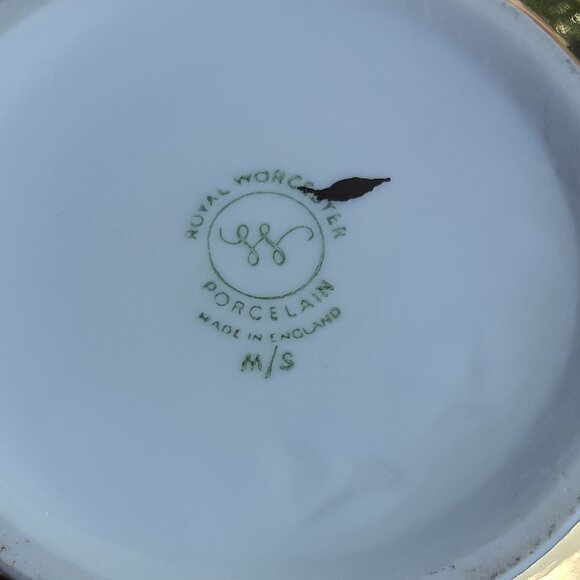 Royal Worcester 1960s Gold Tea & Coffee Pot Set w/6 teacups, English Porcelain - Picture 7 of 15